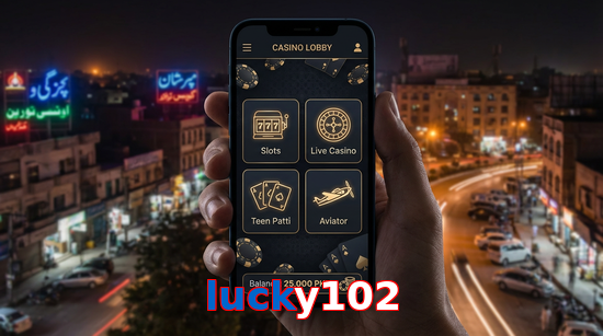 Main screen of Lucky102 app page for PK players