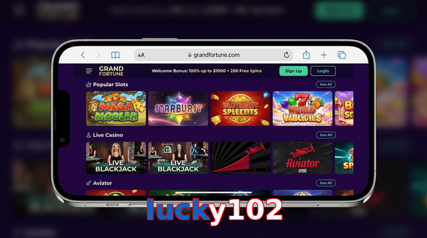 Main screen of Lucky102 ios page for PK players